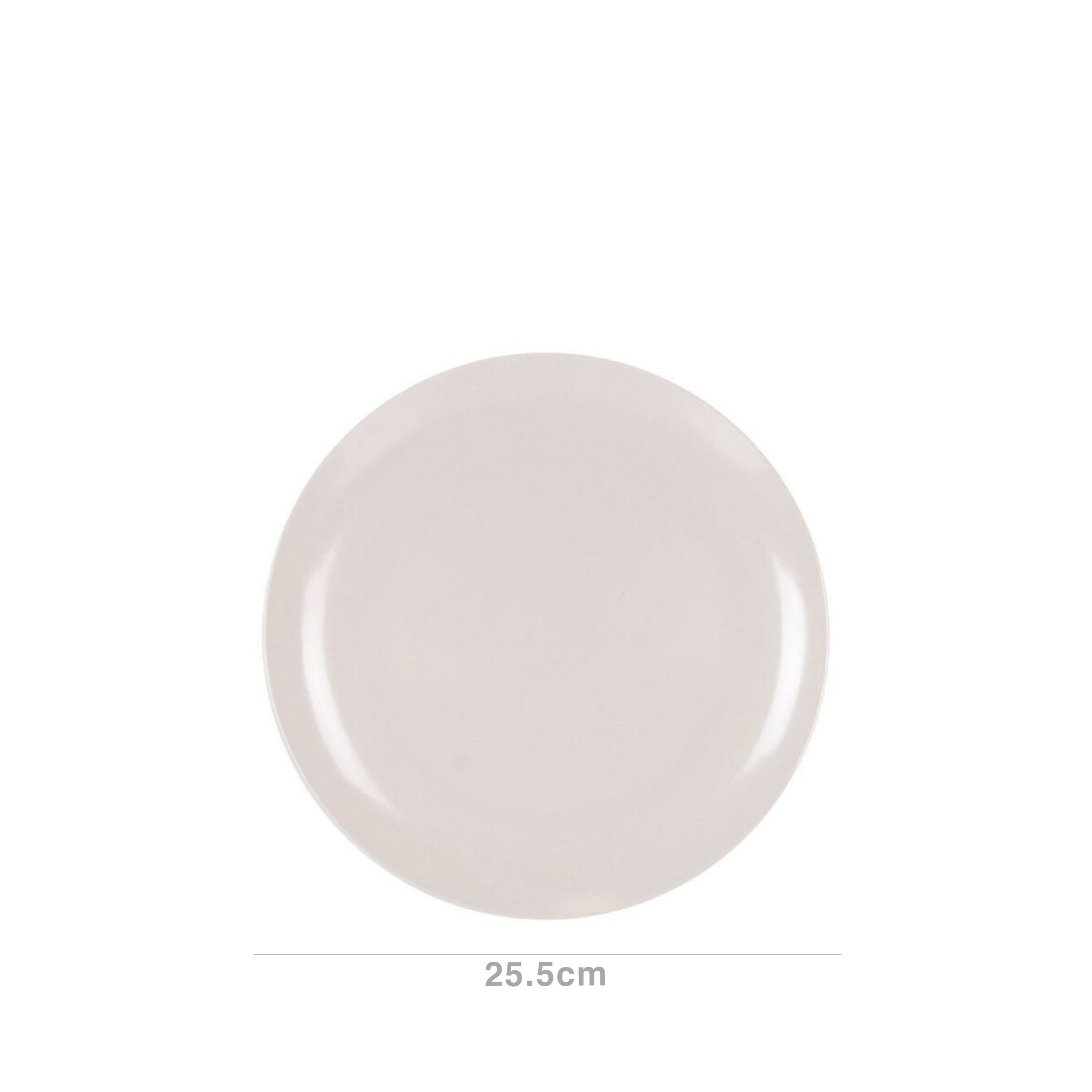 Prato Raso Melamina Ivory Redondo 25.5cm