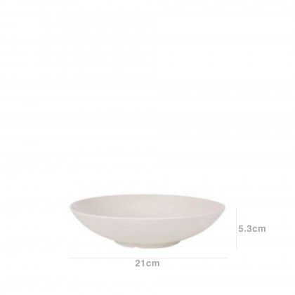 Prato Fundo Melamina Ivory Redondo 21X5.3cm