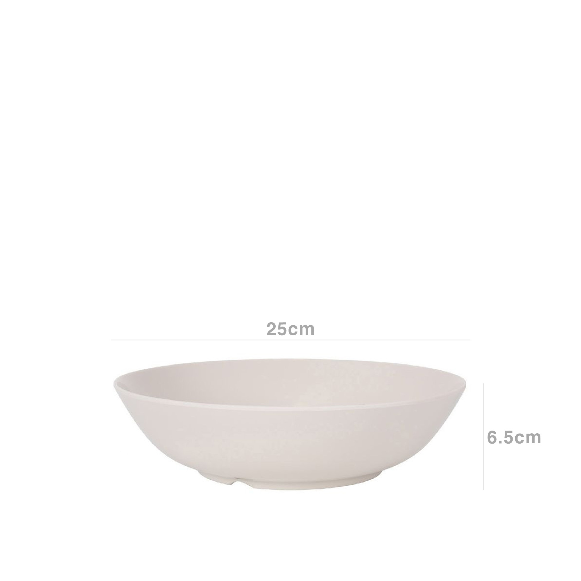 Saladeira Melamina Ivory Oval 25X6.5cm