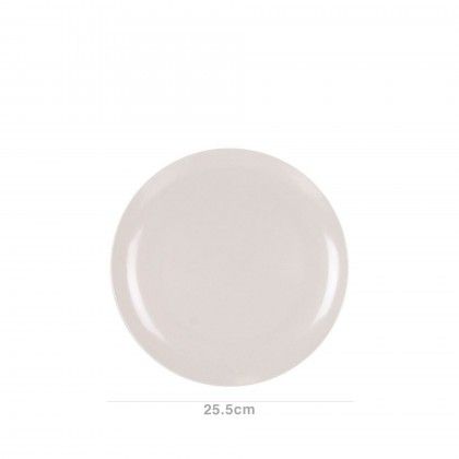 Prato Raso Melamina Ivory Redondo 25.5cm