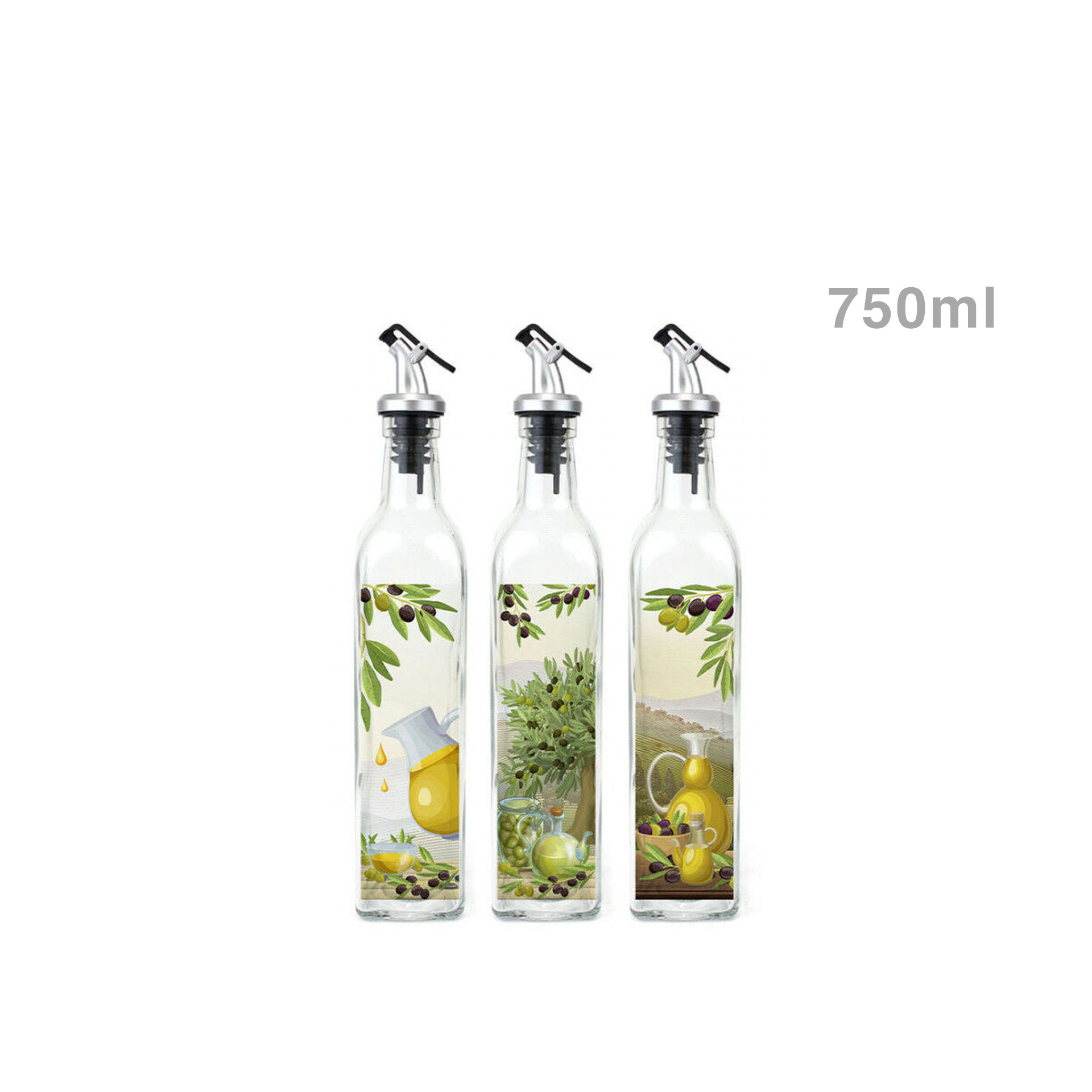 Galheteiro Vidro Tampa Abs 750ml 6.6X34cm