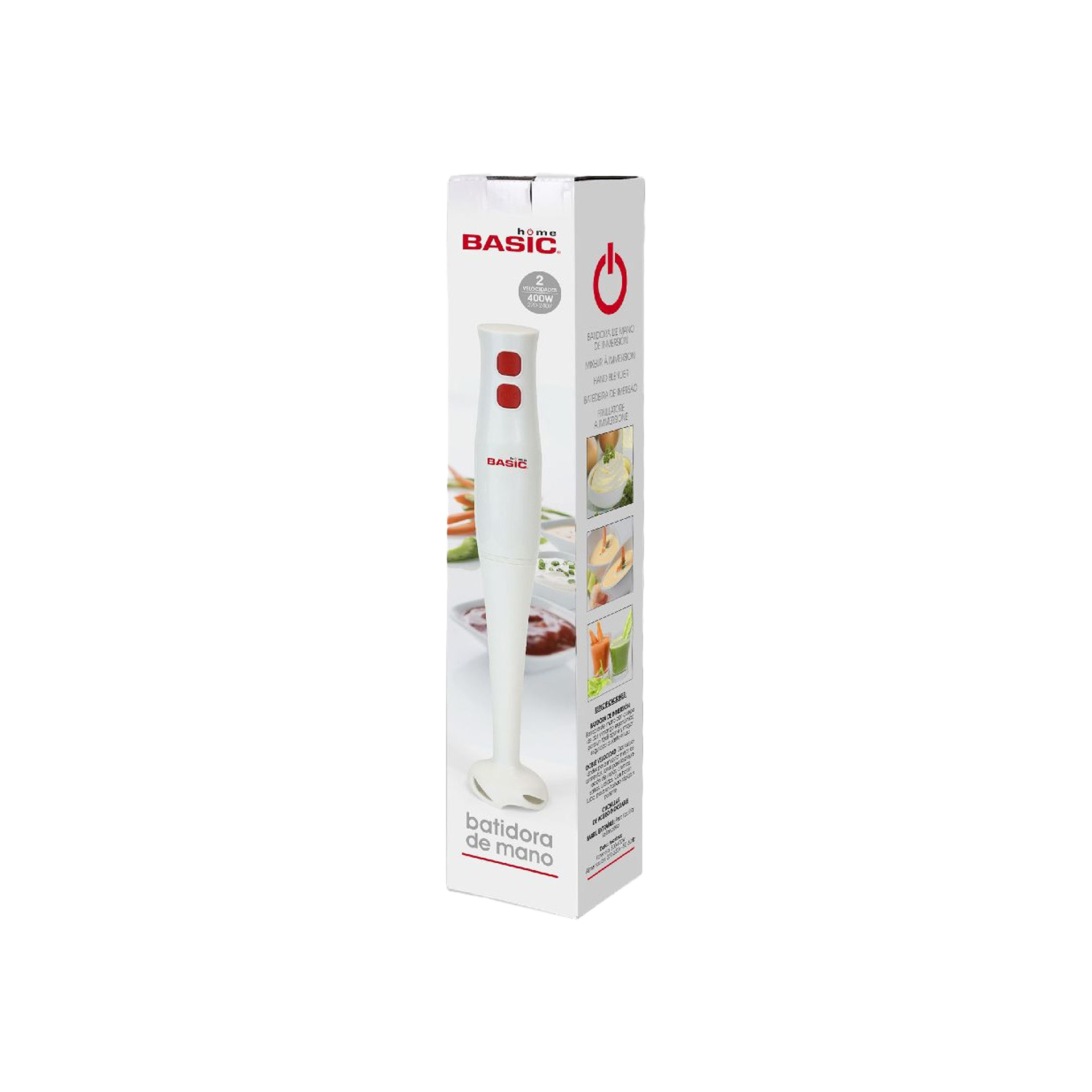 Varinha Basic Home Plástico / Inox Branco 400W