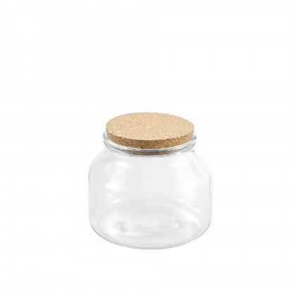 Frasco Hermtico Vidro Liso Tampa Cortia 1600ml