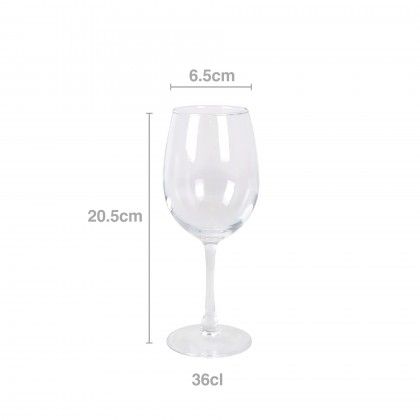 Copo com P Tempo Vinho 36cl 6.5X20.5cm Pack 6