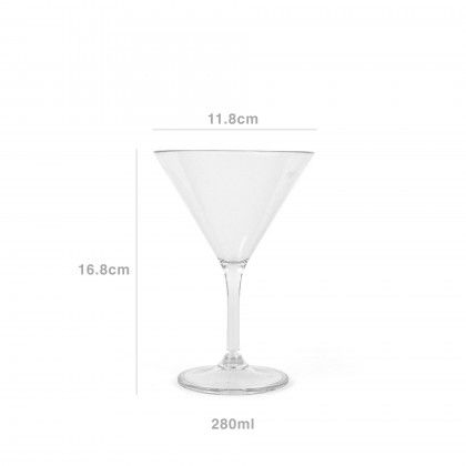 Copo Cocktail Poliestireno 280ml 11.8X11.8X16.8cm Pack 6
