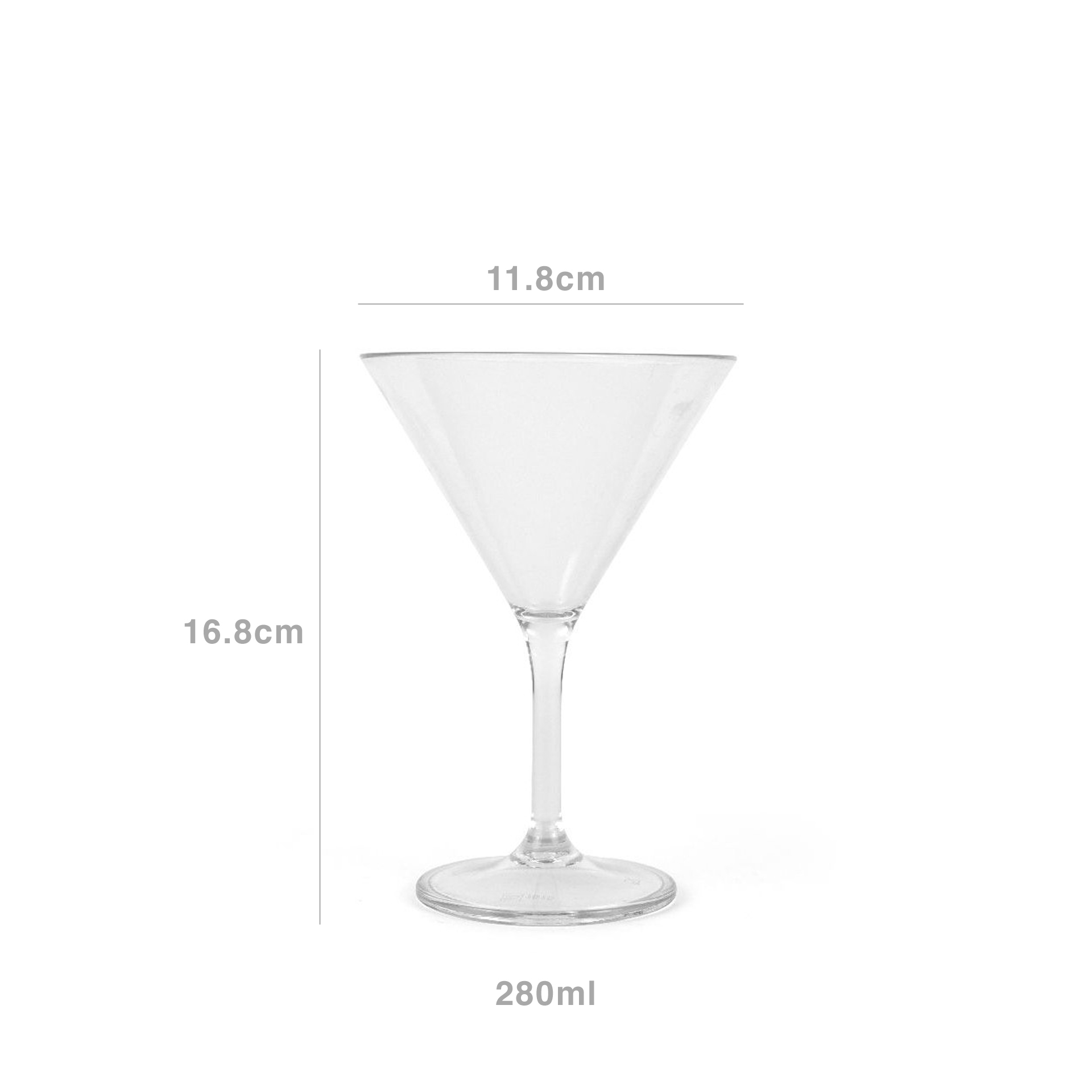 Copo Cocktail Poliestireno 280ml 11.8X11.8X16.8cm Pack 6