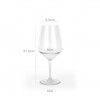 Copo Vinho Poliestireno Reutilizvel 530ml 6.5X9X21.5cm Pack 6