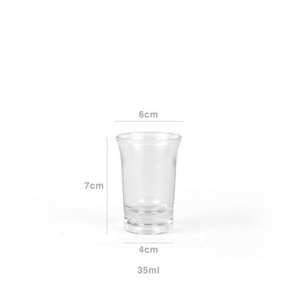 Copo Shot Poliestireno 35ml 4X6X7cm Pack 6