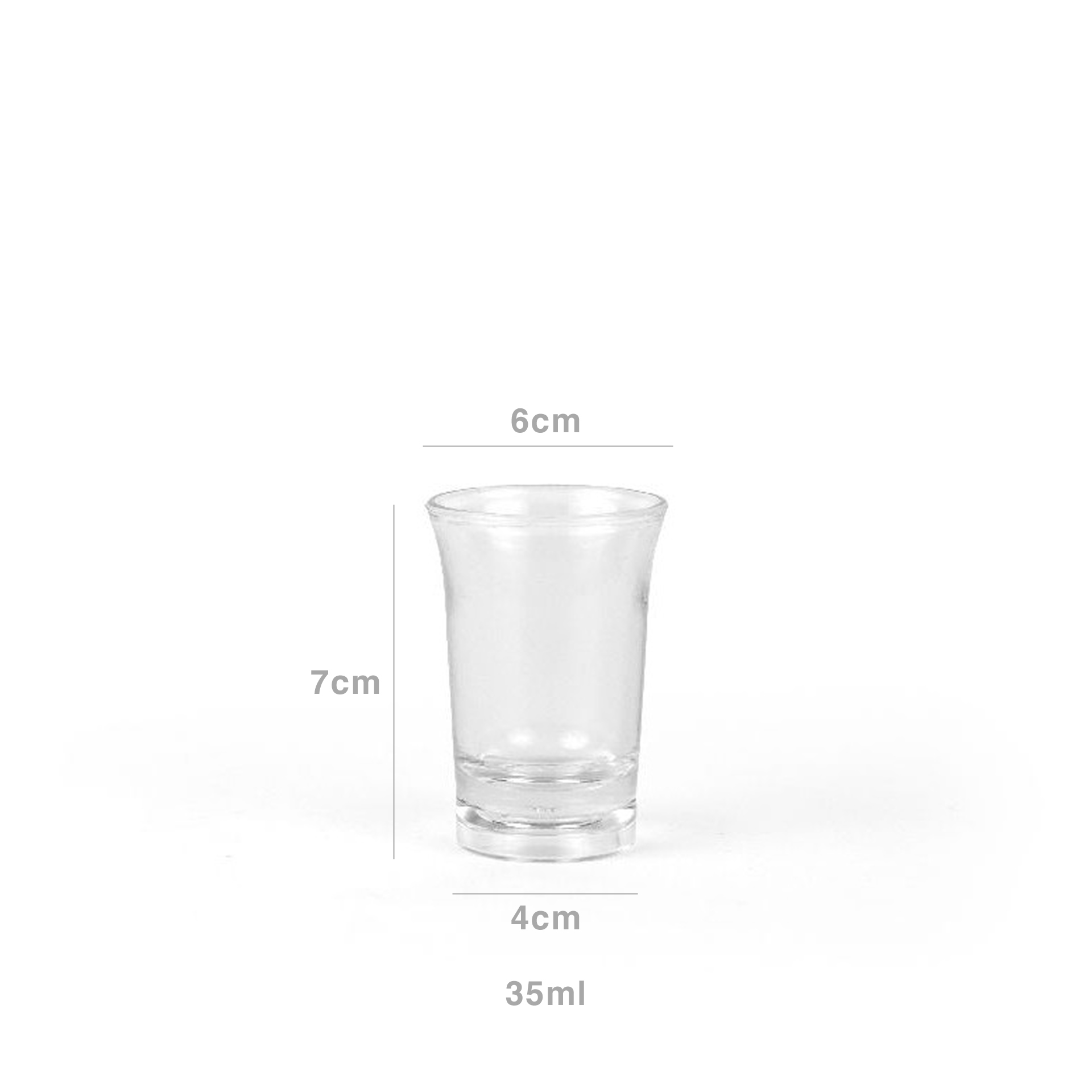 Copo Shot Poliestireno 35ml 4X6X7cm Pack 6