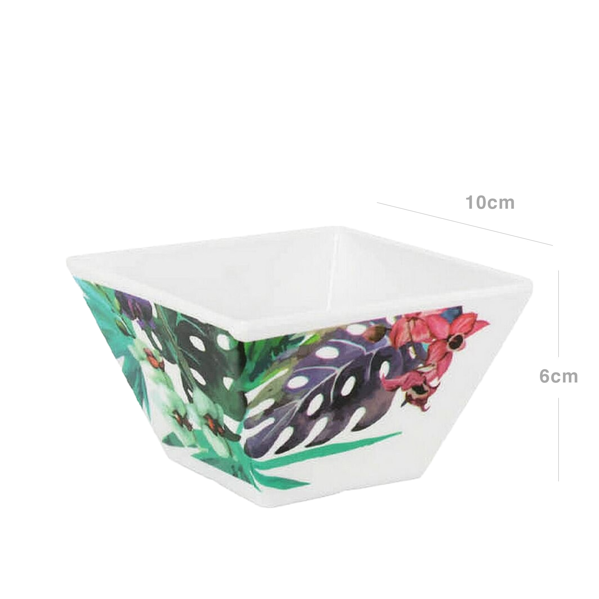 Taça Melamina Tropic Quadrada 10X6cm