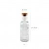 Garrafa Vidro Tampa Cortia Redonda 1000ml 8.7X27.8cm