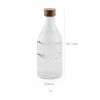 Garrafa Vidro Tampa Bambu Redonda 1000ml 9.8X25.1cm
