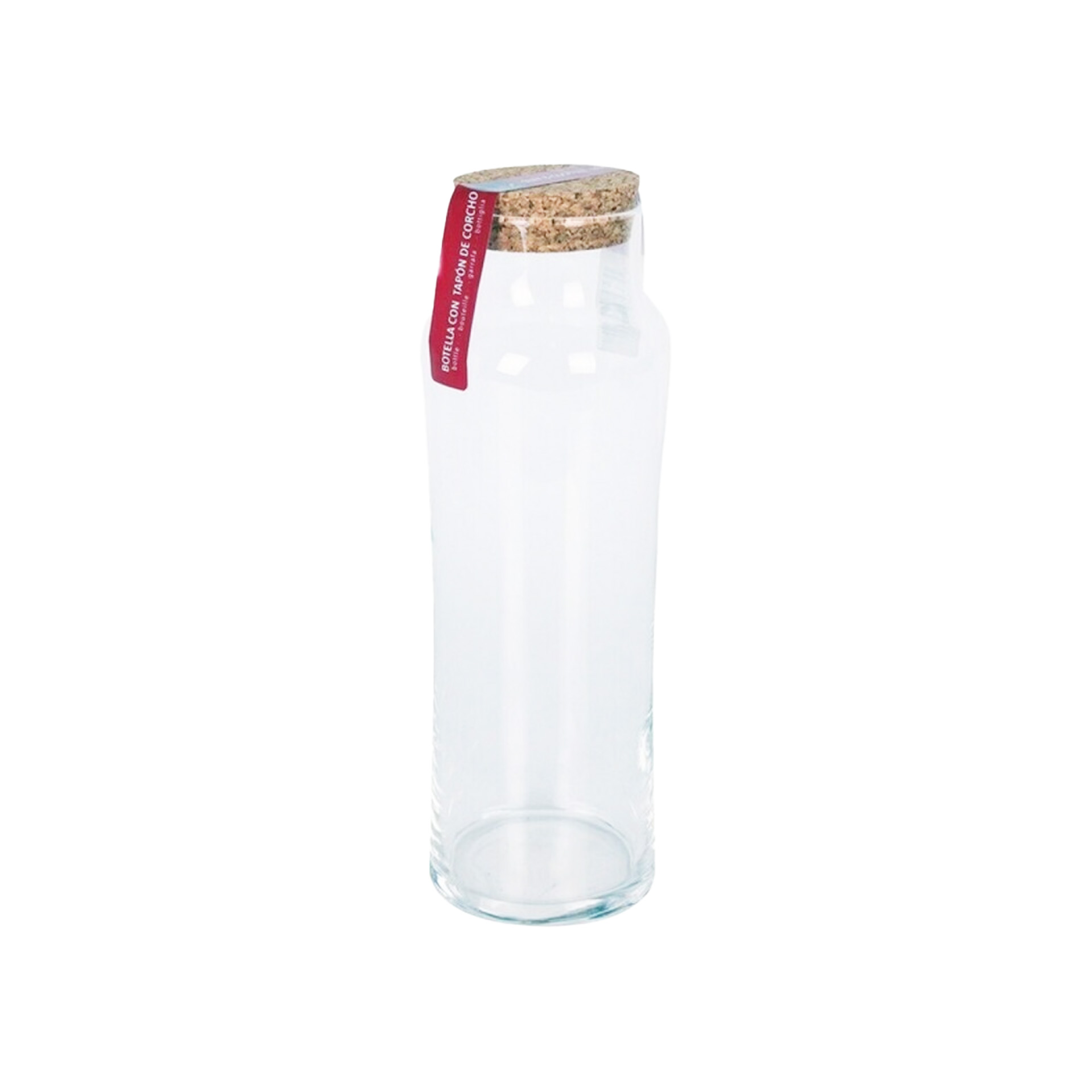 Garrafa Vidro Tampa Cortiça Redonda 1000ml 6.5X8X26cm