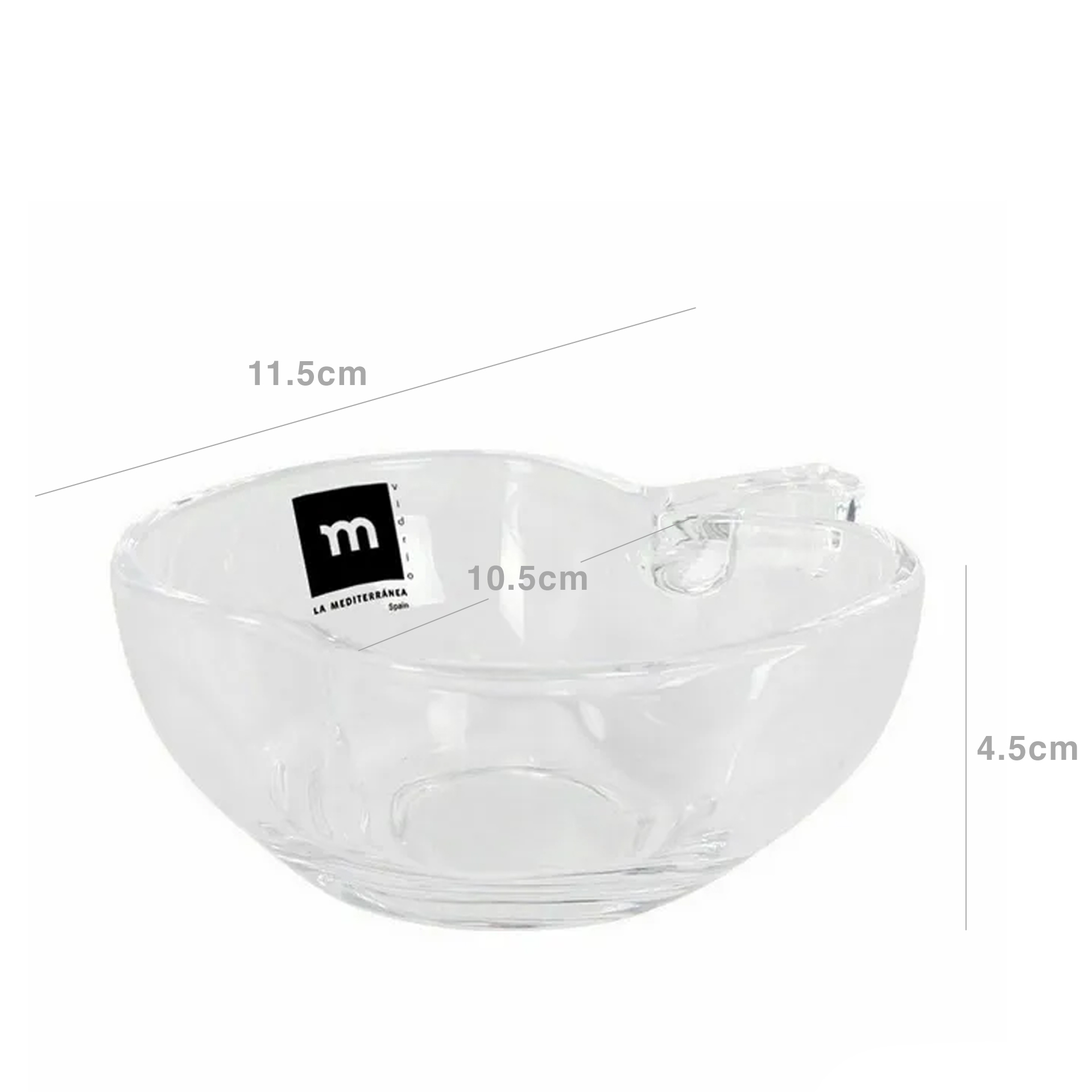 Taça Vidro Snack Quadrado 14X5.5cm