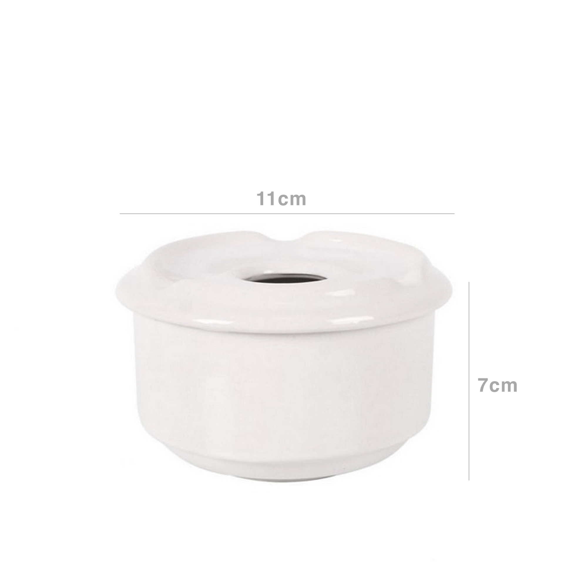 Cinzeiro Água Porcelana Redondo 11X7cm