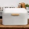 Caixa Po Metal Retro Branco 30.5X18X18cm