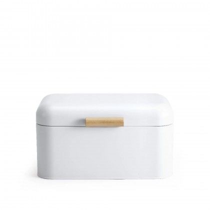 Caixa Po Metal Retro Branco 30.5X18X18cm