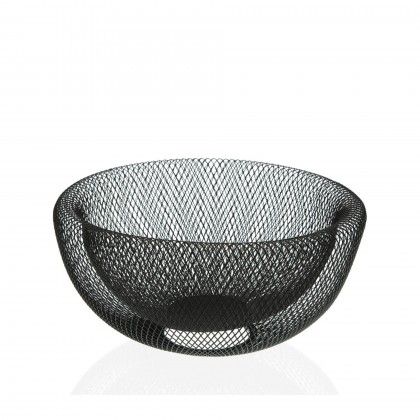 Cesta Metal Fruta Preto 30X30X15cm