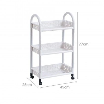 Carrinho Multifunções com 3 Cestos 45X25X77cm Carrinho Multifunções com 3 Cestos 45X25X77cm