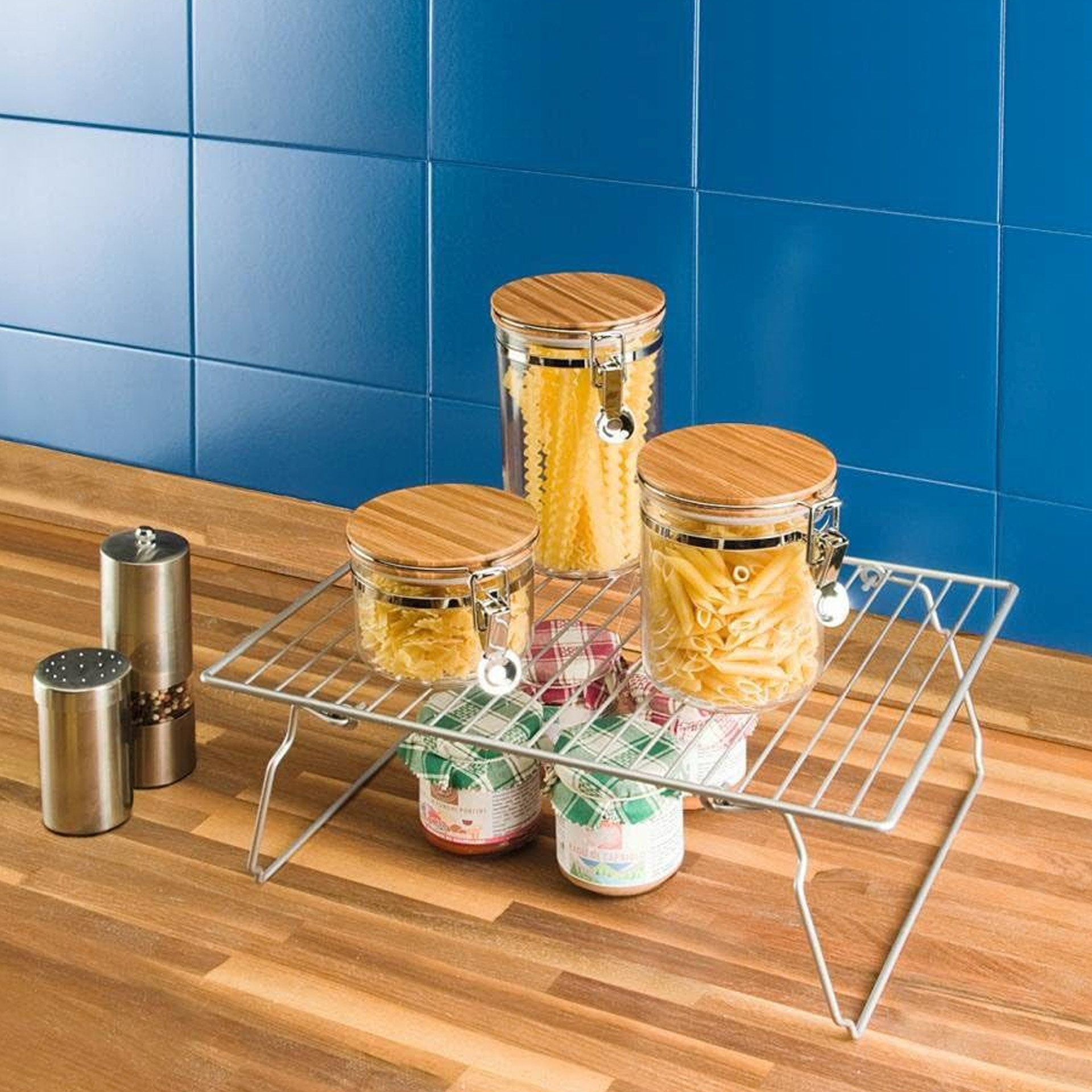 Estante Dobrável Cozinha Cinzento 37X21X13.5cm