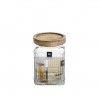 Frasco Vidro com Tampa Madeira 750ml 9.4X9.4X14cm