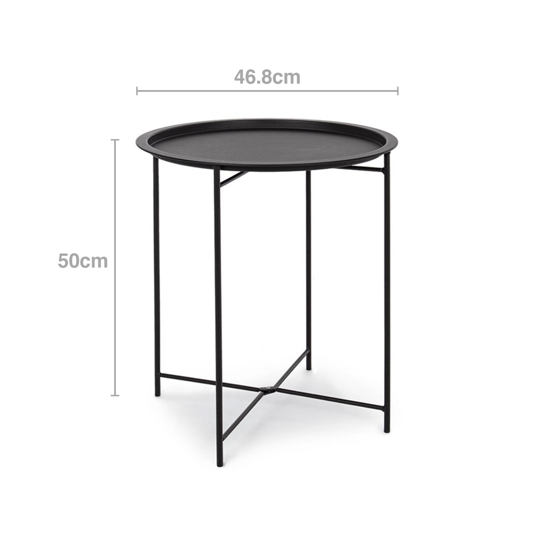 Mesa Apoio Metal Redonda 46.8X50cm