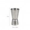 Medidor Duplo Inox 15/30ml 7cm