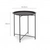 Mesa Apoio Metal Redonda 46.8X50cm
