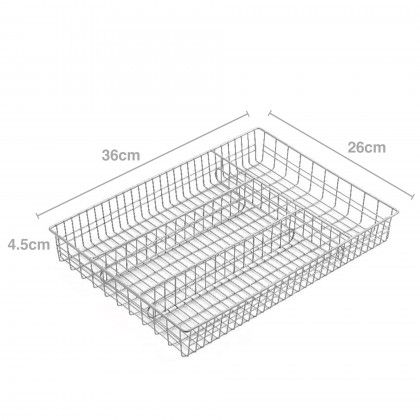 Organizador Talheres Metal 36X26X4.5cm