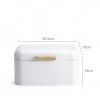 Caixa Po Metal Retro Branco 30.5X18X18cm