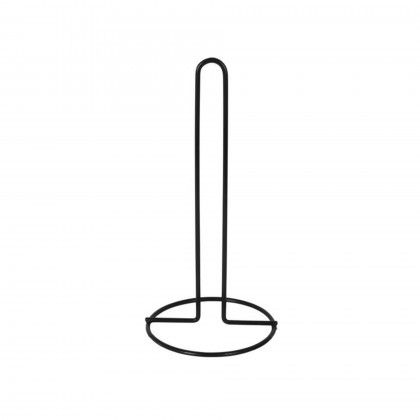 Porta Rolos Cozinha Metal 12X32cm Preto