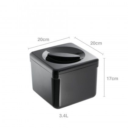 Balde Gelo Polipropileno Parede Dupla Preto 20X20X17cm Balde Gelo Polipropileno Parede Dupla Preto 20X20X17cm