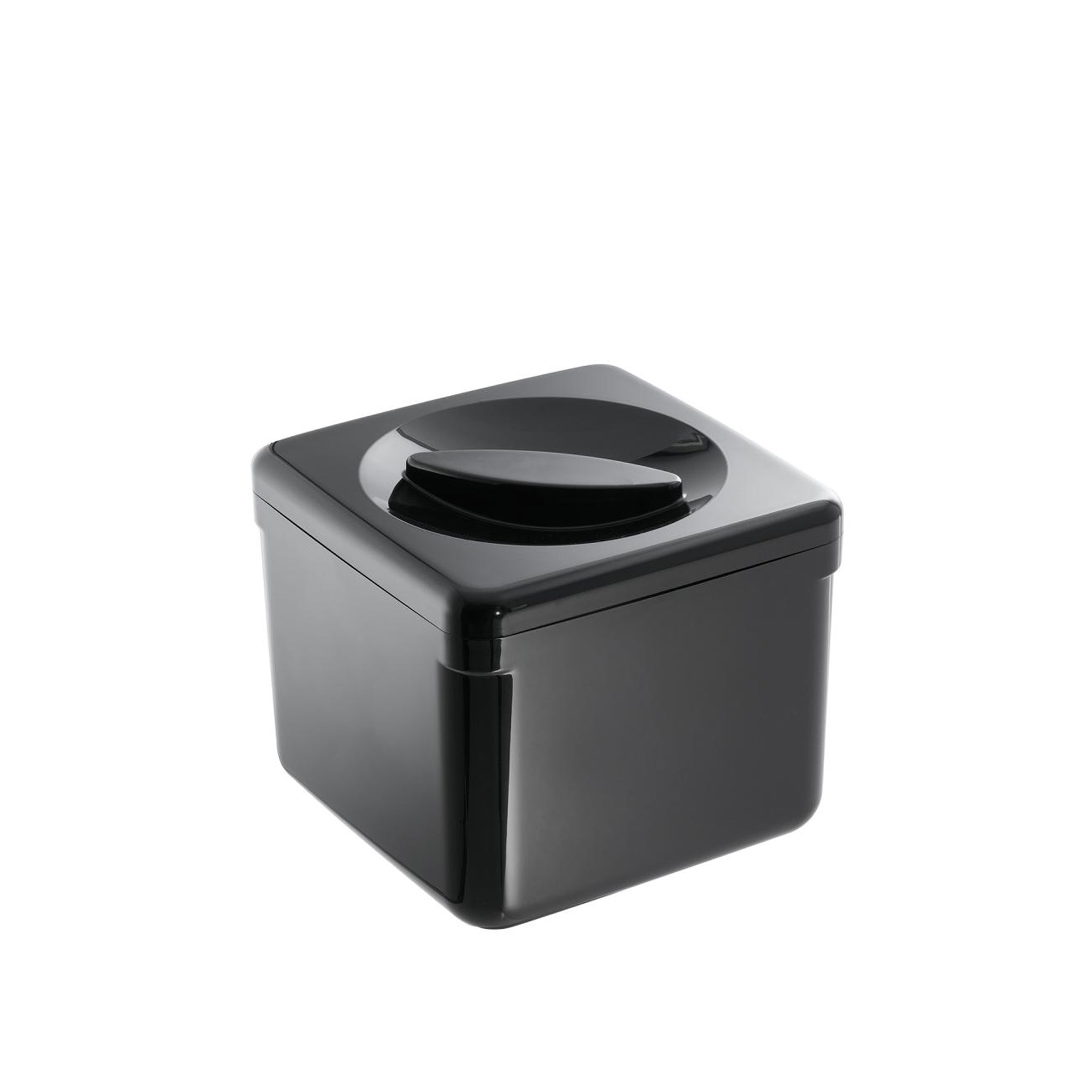 Balde Gelo Polipropileno Parede Dupla Preto 20X20X17cm