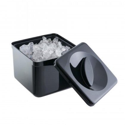 Balde Gelo Polipropileno Parede Dupla Preto 20X20X17cm Balde Gelo Polipropileno Parede Dupla Preto 20X20X17cm