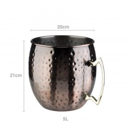 Balde Gelo Garrafas Inox Cobre 5L 20X21cm Balde Gelo Garrafas Inox Cobre 5L 20X21cm