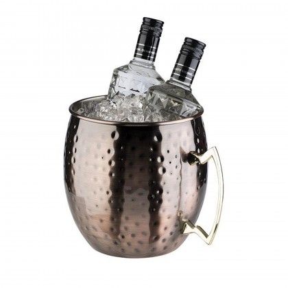 Balde Gelo Garrafas Inox Cobre 5L 20X21cm Balde Gelo Garrafas Inox Cobre 5L 20X21cm