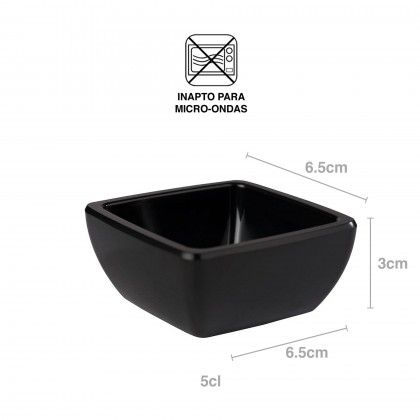 Taa Molho Friendly Quadrado Preto 5cl 6.5X6.5X3cm