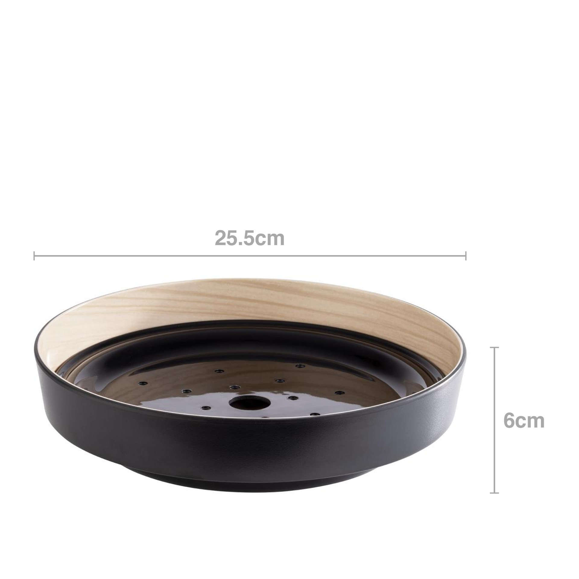 Taça + Bandeja Melamina Frida Redondo 25.5X6cm