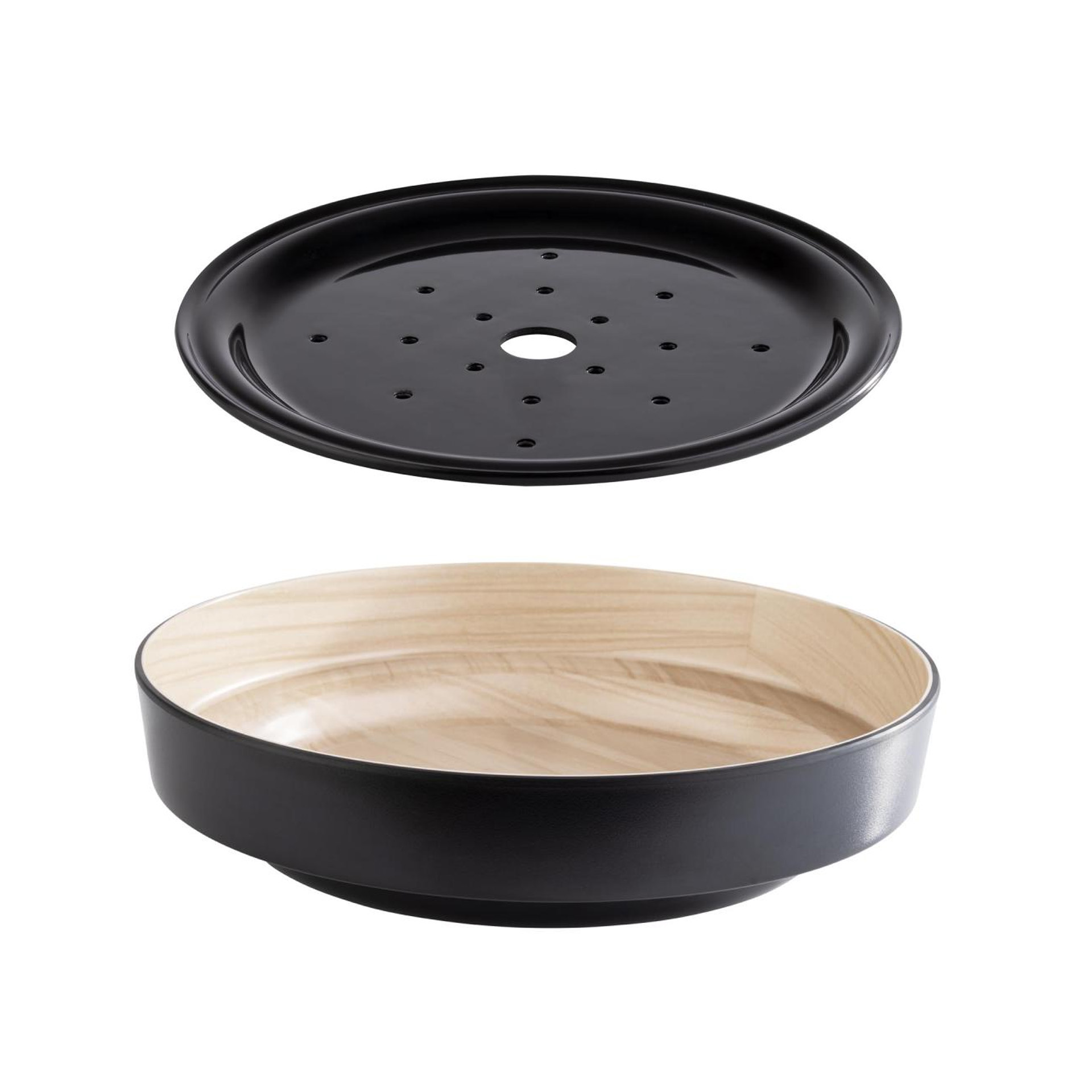 Taça + Bandeja Melamina Frida Redondo 25.5X6cm