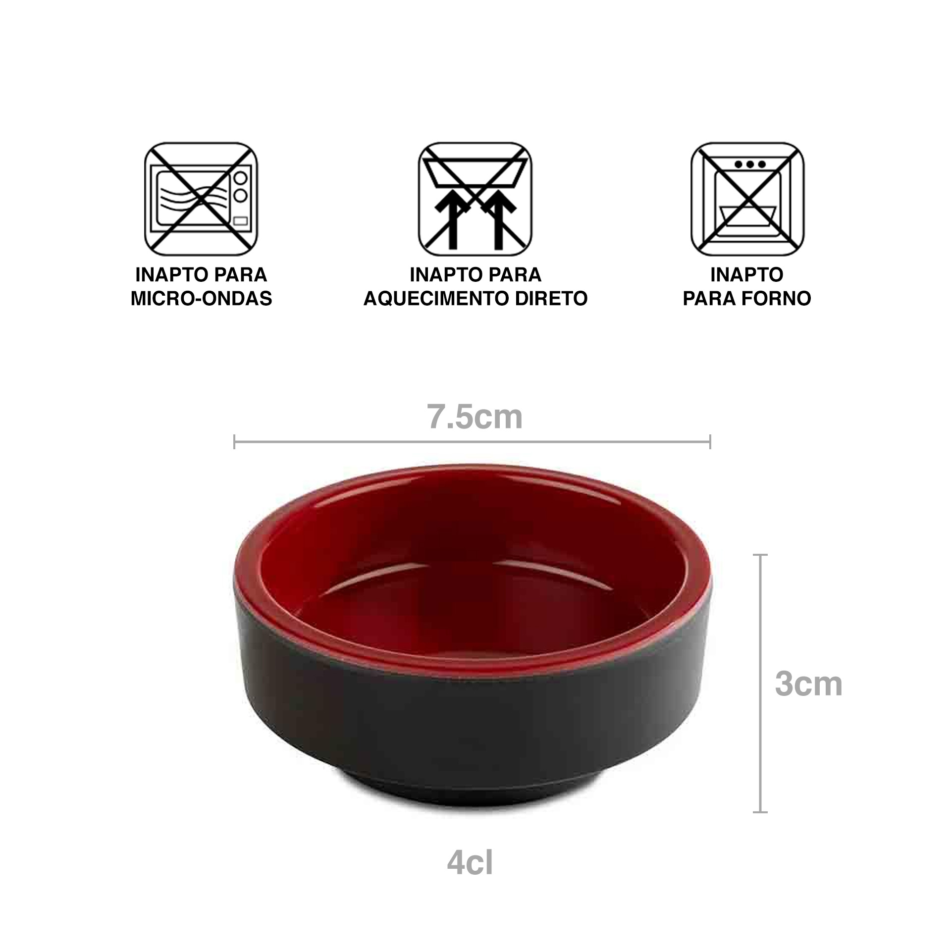 Taça Melamina Asia Plus Redondo 40ml 7.5X3cm