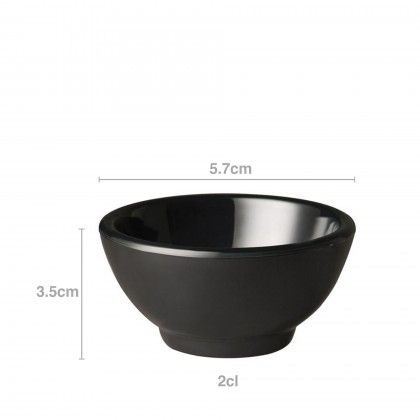 Taa Melamina Pure Redondo Preto 2cl 5.7X3.5cm