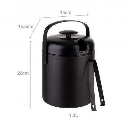 Balde Gelo com Pin�a Redondo 1300ml 15X15.5X22cm
