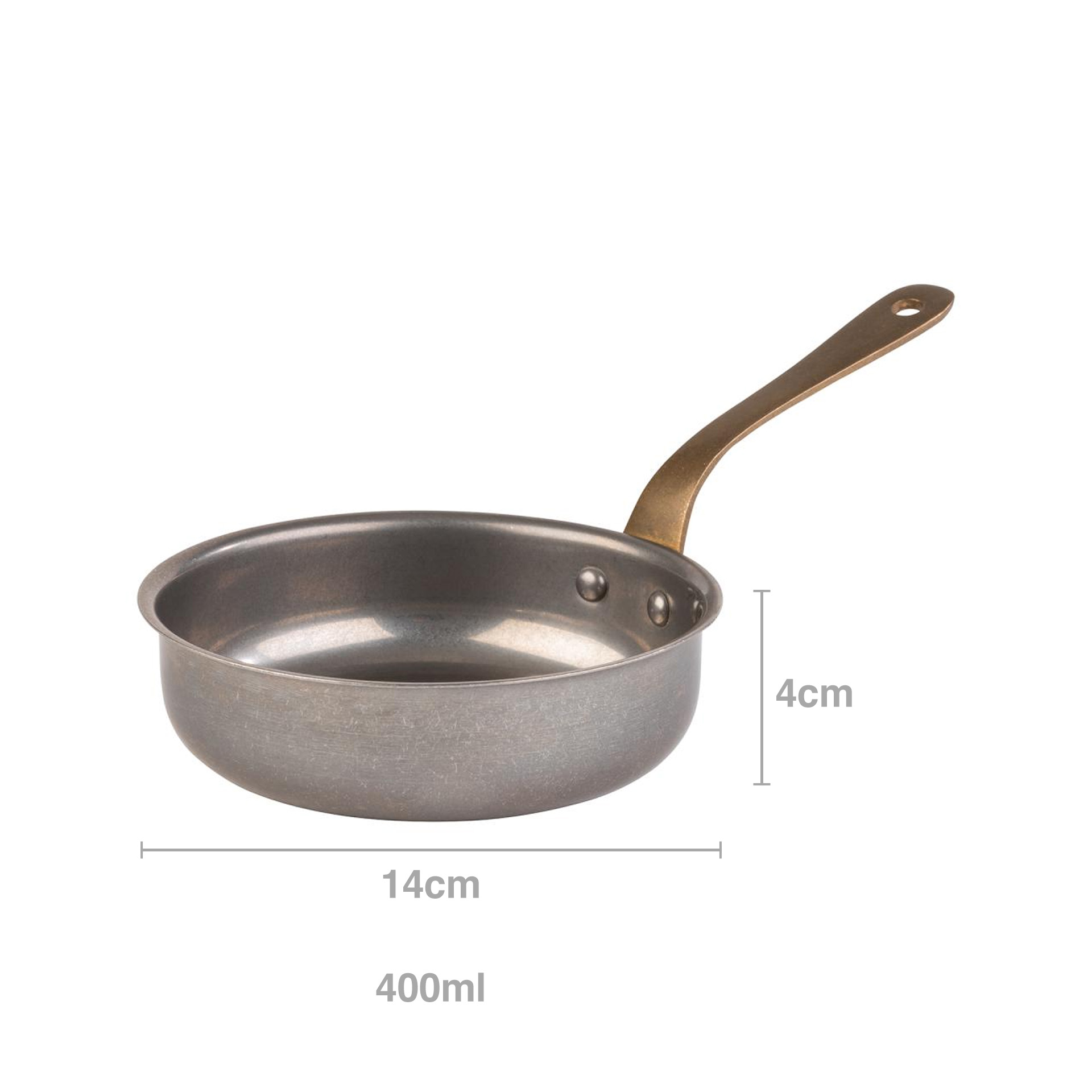 Caçarola Servir Inox Antique Redondo 400ml 14X4cm