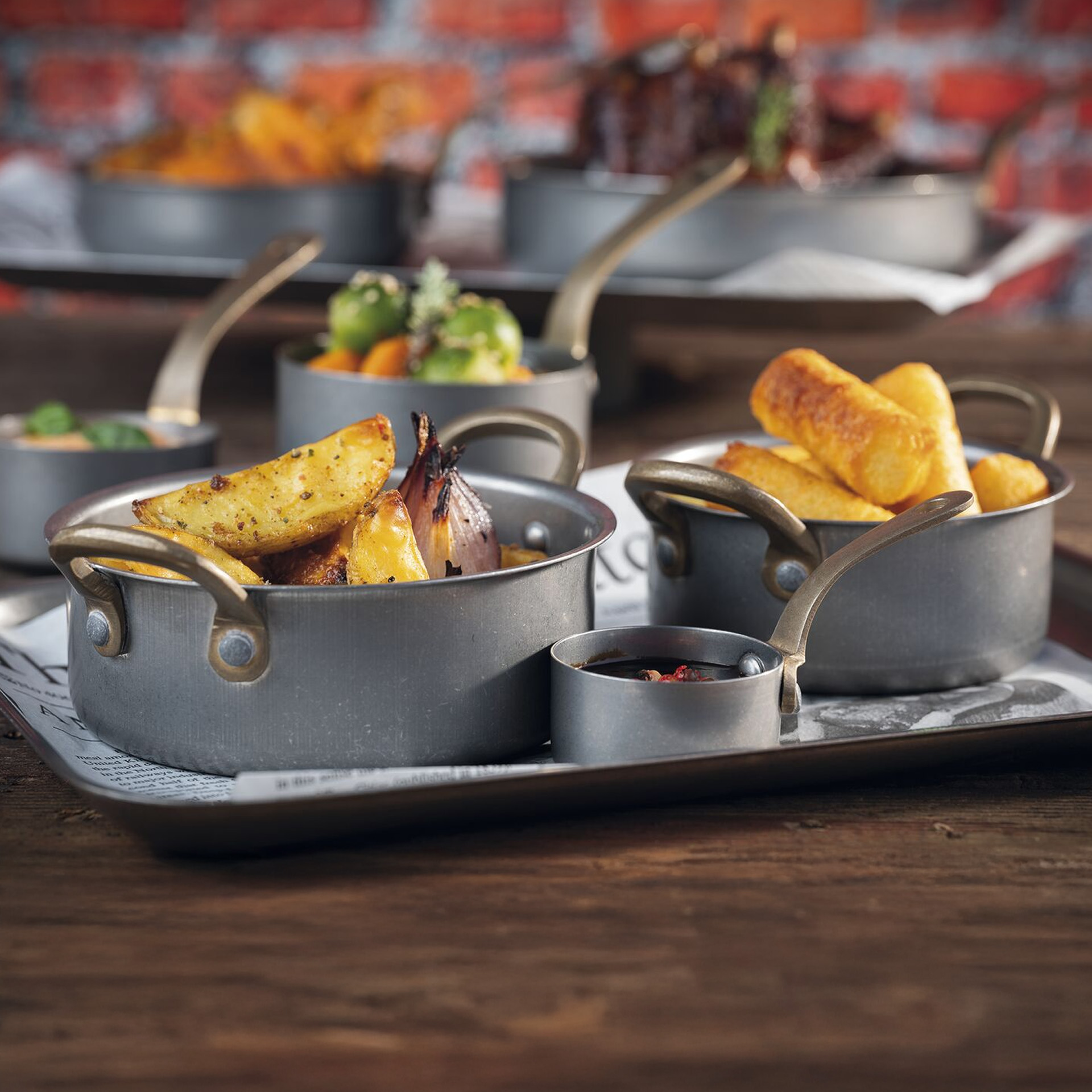 Caçarola Servir Inox Antique Redondo 400ml 14X4cm