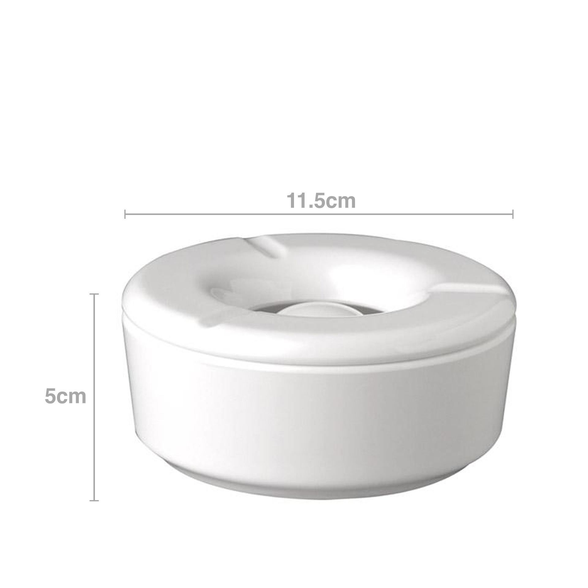 Cinzeiro Água Melamina Aps Branco 11.5X5cm