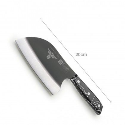 Faca Srvia Cabo Acrlico Sico Efeito Mrmore Preto 20cm
