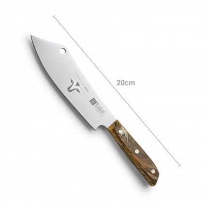Faca Chefe Cabo Acrlico Sico Efeito Mrmore Creme 20cm