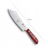 Faca Chefe Cabo Acrlico Sico Efeito Mrmore Vermelho 20cm