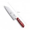 Faca Chefe Cabo Acrlico Sico Efeito Mrmore Vermelho 20cm