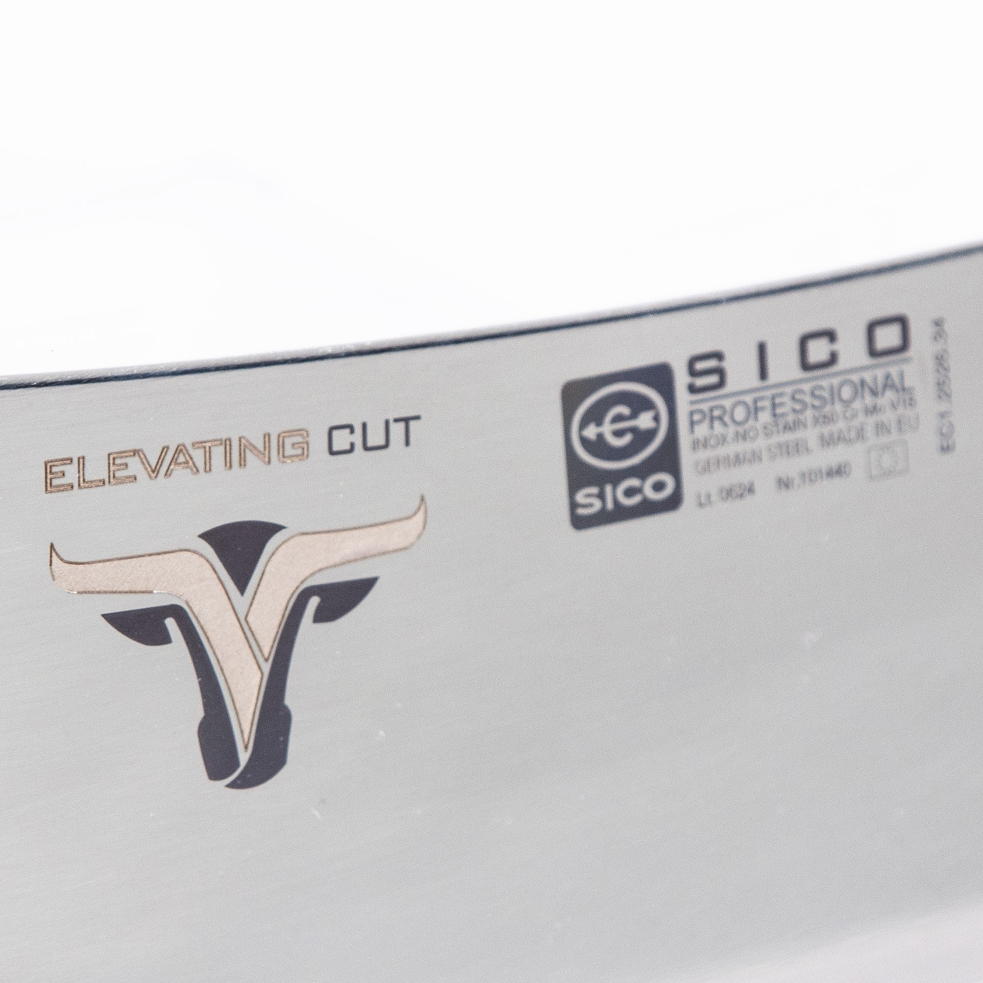 Faca Chefe Cabo Acrílico Sico Efeito Mármore Vermelho 20cm